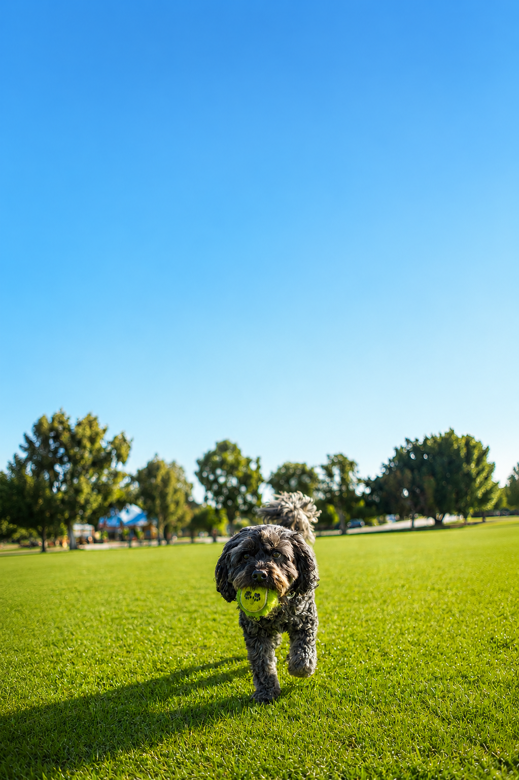 Dog with a ball